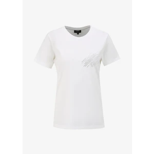 Fabrika Comfort Kırık Beyaz Kadın Bisiklet Yaka Basic T-Shirt FC4SL-TST0286