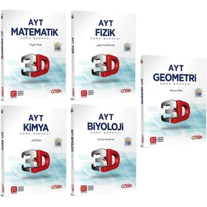 3D Yayınları AYT Matematik Soru Bankası - AYT Fizik Soru Bankası - AYT Biyoloji Soru Bankası 5'li Set