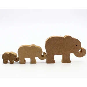 Neşeli Ahşap Ahşap Fil Figürü 3 Lü Takım 15CM 10CM 6cm Ahşap Boyama Ürünü.boyama Etkinliği.okul Öncesi