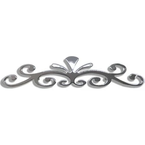 Çiçekli Desenli 128MM Krom Dolap Kulpu Mobilya Kulpu(Krom 128MM)