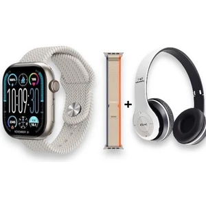 Hk 10 Pro Max  Akıllı Saat 49M 2 Kordon Kulaklık Hediyeli