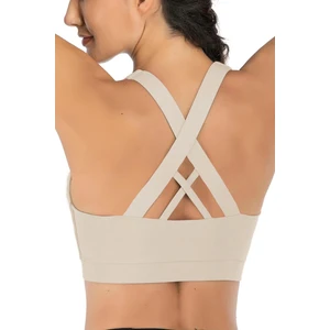 Ghassy Co. Kadın Çarpraz Sırt Detaylı Criss Cross Kaplı Yoga Egzersiz Fitness Spor Sütyeni