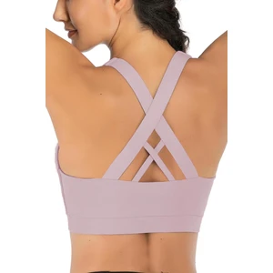 Ghassy Co. Kadın Çarpraz Sırt Detaylı Criss Cross Kaplı Yoga Egzersiz Fitness Spor Sütyeni