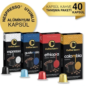 Coffee Lante Alüminyum Nespresso Uyumlu Kapsül Kahve Serisi 40 Kapsül