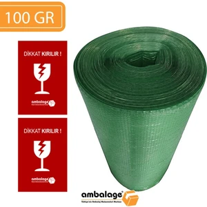 100 cm x 20 Metre 100 gr Üç Kat Yeşil Balonlu Naylon Kalın Pat Pat Naylon