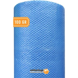 Balonlu Naylon 150CM x 10 Metre Kalın Havalı Naylon Mavi Üç Katlı Balonlu Naylon Pat Pat Pıt Pıt