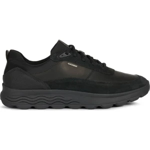 Erkek Siyah Spherica Bağcıklı Deri Sneaker U16BYE08522C9997