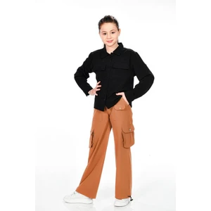 Ramon & Artos Kargo Cepli Palazzo Paraşüt Paça Klips Lastik Ayarlı Kız Çocuk Pantolon