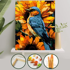 Palmiye Hobi Sanat Sayılarla Boyama Tuval Seti Fırça Boya Dahil (Çıtalı) 40X50 cm - Serçe