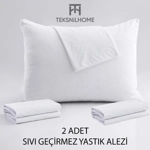 Teksnil Home | %100 Pamuk Sıvı Geçirmez 2’li Yastık Alezi Koruyucu | Koruyucu Yastık Kılıfı | 50 x 70 |
