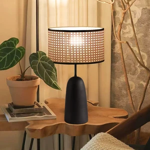 Odessa Orijinal Hazeran Rattan Metal Abajur