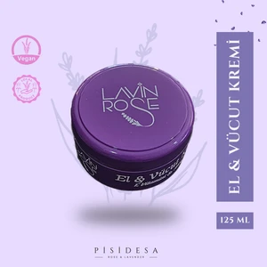 Lavin Rose El ve Vücut Kremi (Lavanta Özlü) – E Vitamini ve Aloe Vera İle Derinlemesine Nemlendirici, Hafif Yapılı, Ferahlatıcı Koku Krem