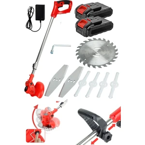 Staxx Power RED99 Çift Akülü 21000VL Kömürsüz Turbo Motor Çim Çalı Ot Biçme Tırpanı Döner Teleskopik Uzatma Kol