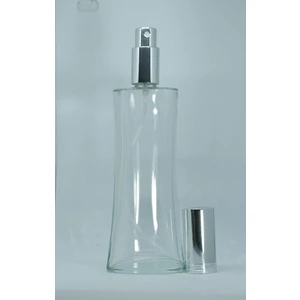 Parfüm Şişesi 100 ml (2 Adet) Eyfel Gri Metal Valf ve Kapak Boş Şişe