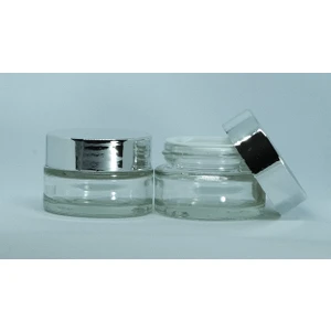 Krem Kutusu 20 ml (2 Adet) Boş Şeffaf Cam Kavanoz