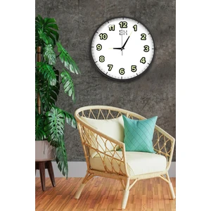 Emya Home Fosforlu Duvar Saati Antrasit - 29 cm