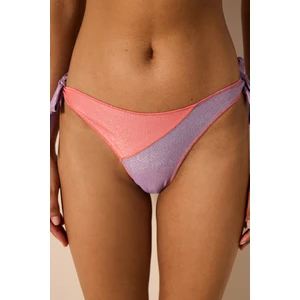 Mena Brazilian Yüksek Bel Simli Mor Bikini Altı