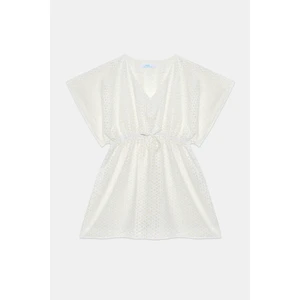 Genç Kız Lace Dantel Beyaz Kaftan