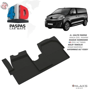 RK Carshop Citroen Jumpy Spacetourer Ferrous 4d Havuzlu Kauçuk Paspas 2016 ve Üstü