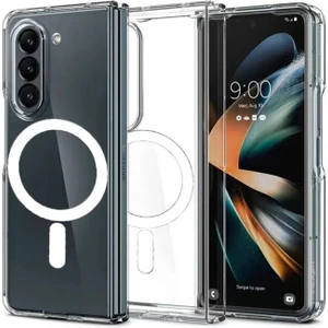Samsung Galaxy Z Fold 5 Kılıf Magsafe Wireless Kablosuz Şarj Uyumlu Manyetik Şeffaf Kapak