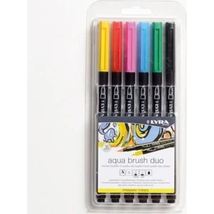 Graduate Aqua Brush Duo Çift Taraflı 6'lı Set Primary Tones Renkli Kalemler