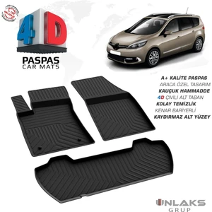 Renault Scenic 3 - 4d Havuzlu Paspas 2009-2016 Arası