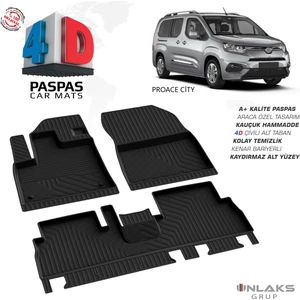 Toyota Proace City - 4d Havuzlu Paspas 2019 ve Üzeri