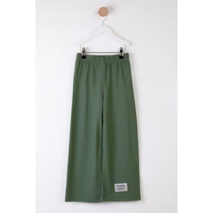 Kız Çocuk Haki Arma Detaylı Pijama Altı - 25488