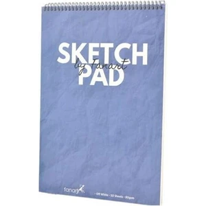 Academy Sketch Pad A3 Mavi Kapak 80 Gr 50 Yp Üstten Spiralli