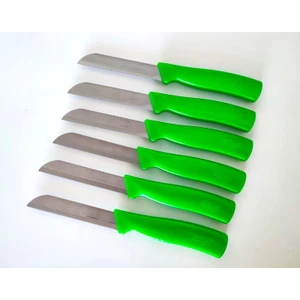 Meyve Sebze Bıçağı 6 Adet Tırtıklı -Açık Yeşil-
