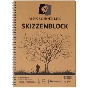 Alex Schoeller Skızzenblock Kraft Spiralli A4 60 Yaprak 90gr Defter