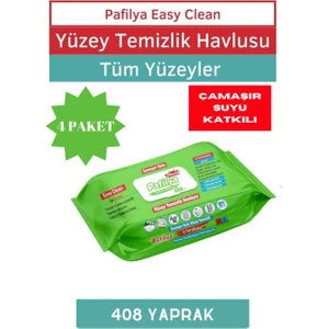 Çamaşır Sulu Easy Clean Yüzey Temizlik Havlusu 4X102 (408 Yaprak)