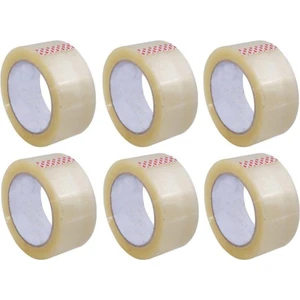 6 Adet 45MM x 80MT Hotmelt Şeffaf Koli Bandı Süper Kalite Koli Bantı