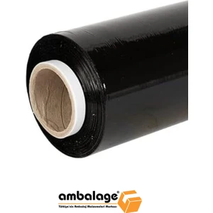 Net 200 Metre 23 Mic Kalın Siyah Eşya Mobilya Sarma Koruma Ambalaj Streci Taşınma Koli Streci