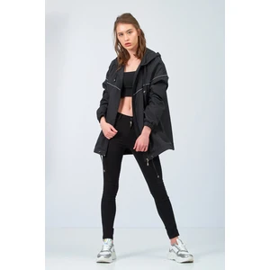 Moda Tuğram Kadın Siyah Yağmurluk