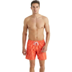 Erkek Desenli Turuncu Şort Mayo C3T1N4O01