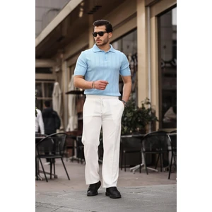 Rahat Kalıp Beli Lastikli Baggy  Pantolon - Ekru