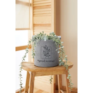 Ocean Home Textile Gri Dolap İçi Çamaşır Çocuk Odası Oyuncak Düzenleyici Katlanır Saklama Sepeti Organizer Saksı 20x20 cm
