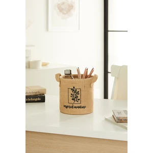 Ocean Home Textile Jüt Dolap İçi Çamaşır Çocuk Odası Oyuncak Düzenleyici Katlanır Saklama Sepeti Organizer Saksı 20x20 cm