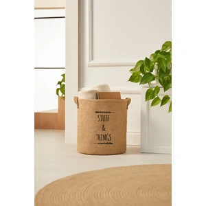Ocean Home Textile Jüt Dolap İçi Çamaşır Çocuk Odası Oyuncak Düzenleyici Katlanır Saklama Sepeti Organizer 30x31 cm