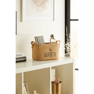 Ocean Home Textile Jüt, Dolap İçi Çamaşır Çocuk Odası Oyuncak Düzenleyici Katlanır Saklama Sepeti Organizer 24x17x14 cm