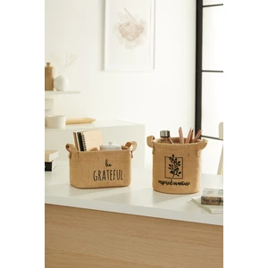 Ocean Home Textile 2'li Set Jüt Dolap İçi Çamaşır Çocuk Odası Oyuncak Düzenleyici Katlanır Saklama Sepeti Organizer