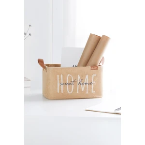 Ocean Home Textile Jüt Dolap İçi Çamaşır Çocuk Odası Oyuncak Düzenleyici Katlanır Saklama Sepeti Organizer 30x21x18 cm