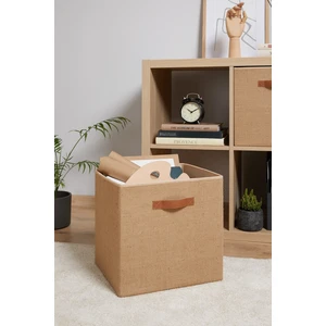 Ocean Home Textile Jüt Dolap İçi Çamaşır Oyuncak Düzenleyici Katlanır Saklama Kutusu Organizer 33x30x33 cm