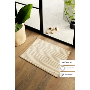Ocean Home Textile Ekru Renk Balıksırtı Jüt Paspas 50 x 70 cm