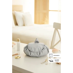 Ocean Home Textile Fonksiyonel Su Itici Leke Tutmaz Kumaş Düzenleyici Seyahat Tipi Makyaj Çantası Ø 50 cm