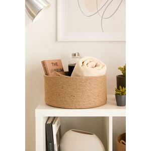 Ocean Home Textile Jüt Halat Düzenleyici Saklama Dekoratif Sepet Organizer 35x15 cm