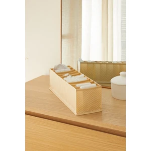 Ocean Home Textile 10 Bölmeli Bej Balıksırtı Dolap Çekmece İçi Akordiyon Tipi Katlanır Çamaşır Düzenleyici Organizer