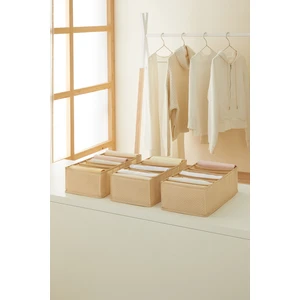 Ocean Home Textile 3 Adet 7 Bölmeli Dolap Çekmece İçi Akordiyon Tipi Katlanır Çamaşır Düzenleyici Organizer