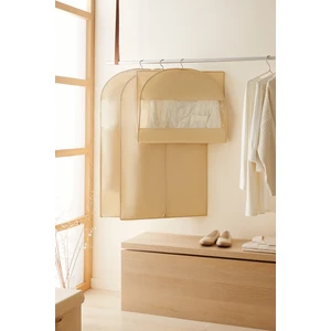Ocean Home Textile 3 Adet Bej Balıksırtı Elbise Kılıfı Takım Elbise Kılıfı Kıyafet Taşıma Kılıfı Gamboç 60x100 cm